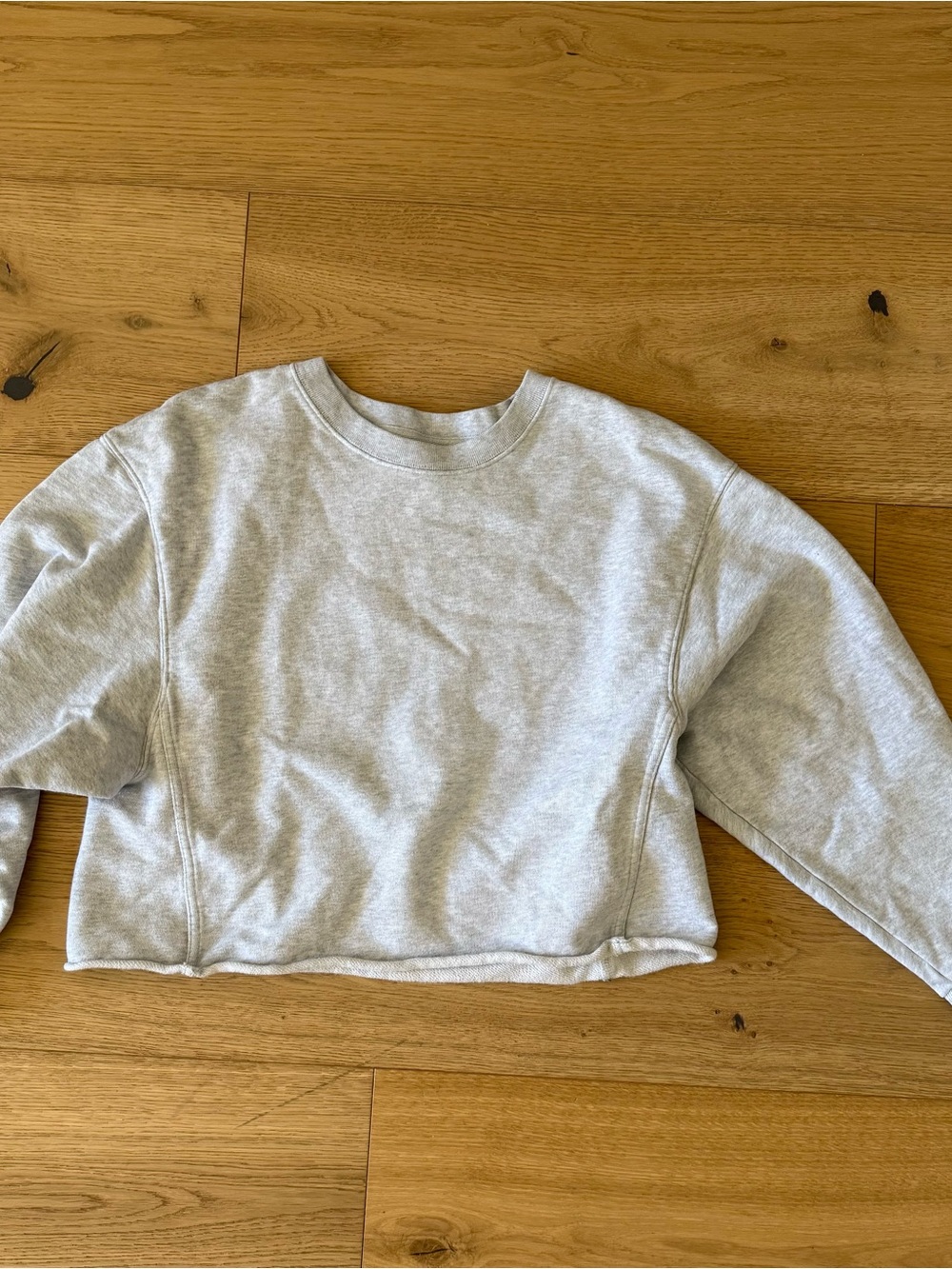 GAP Light Gray Cutoff Crewneck Sweatshirt